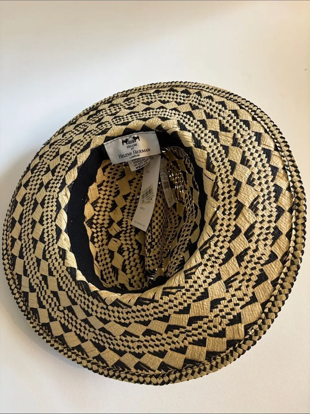 Vintage Helene Berman Resort Pom Pom Straw Hat ~ New With Tags ~ Made in Italy